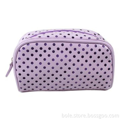 Laser Engrave Pattern PU Cosmetic Bag with Wrist Handle, Sized 17 x 3 x 12cm
